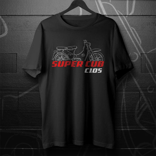 Honda C105 Super Cub Inspired T-Shirt - Motorcycle Tee Shirt for Riders