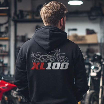 Honda XL100 | S & SB Inspired Hoodie - Motorcycle Sweatshirt for Riders