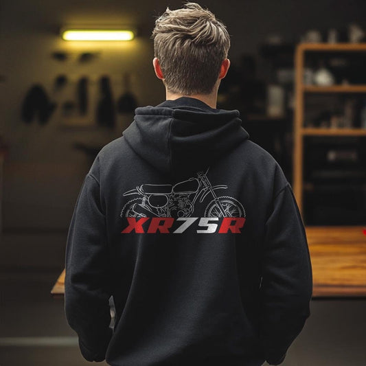 Honda XR75R Inspired Hoodie - Motorcycle Sweatshirt for Riders