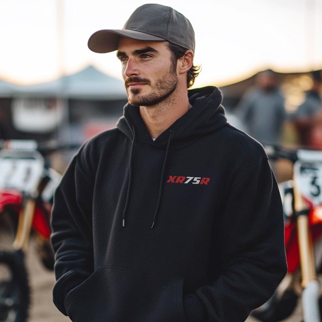 Honda XR75R Inspired Hoodie - Motorcycle Sweatshirt for Riders