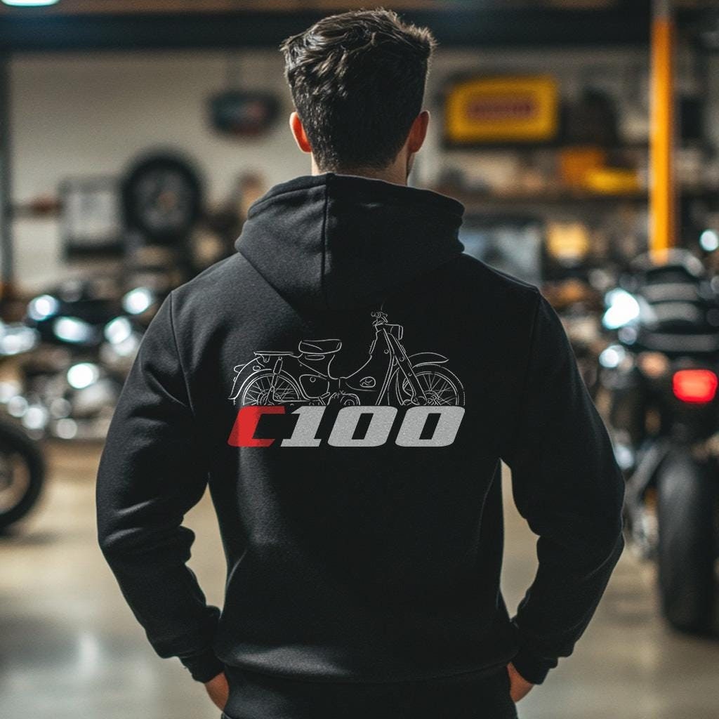 Honda C100 1958 - 1967 Inspired Hoodie - Motorcycle Sweatshirt for Riders