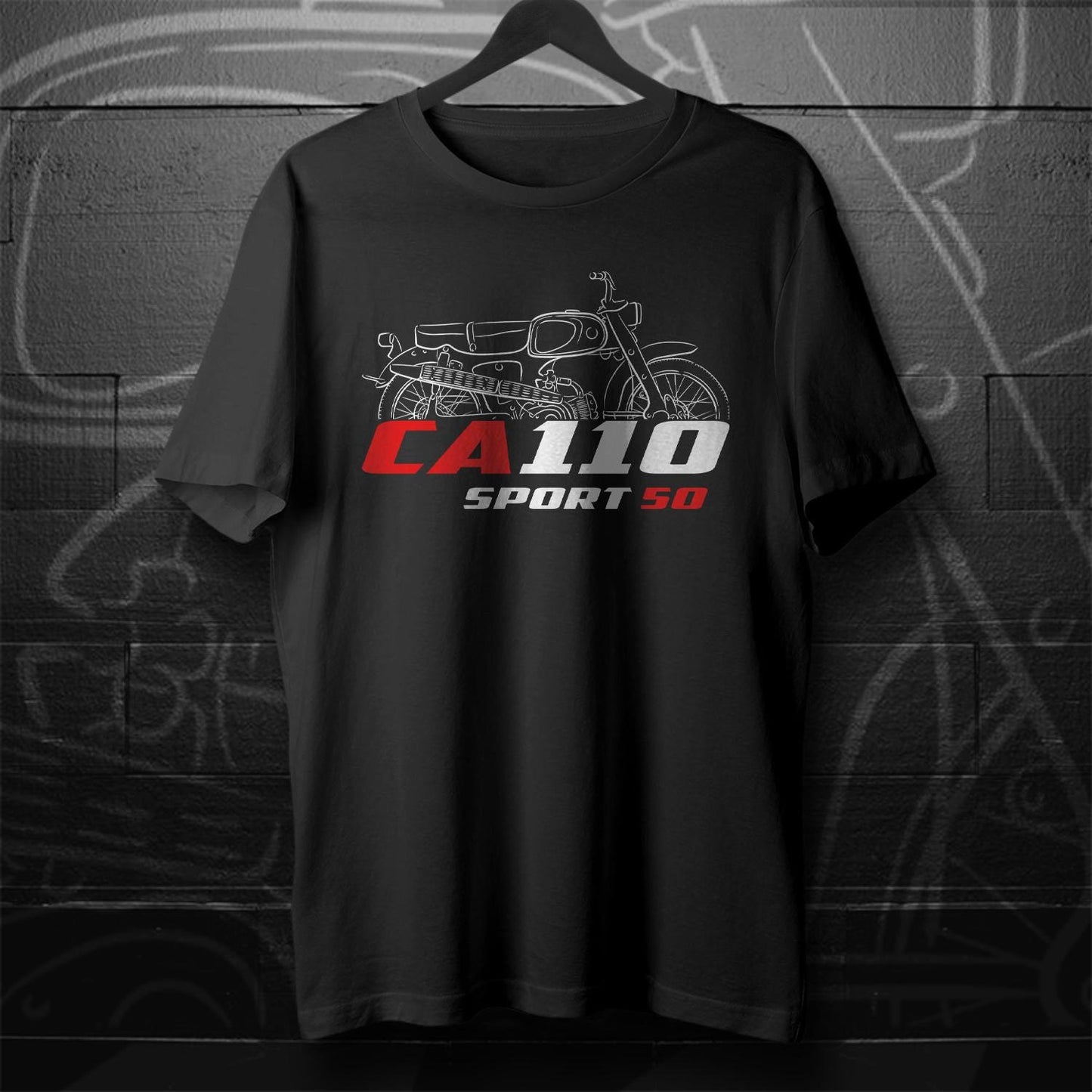 Honda CA110 Super Sports Cub 50 Inspired T-Shirt - Motorcycle Tee Shirt for Riders