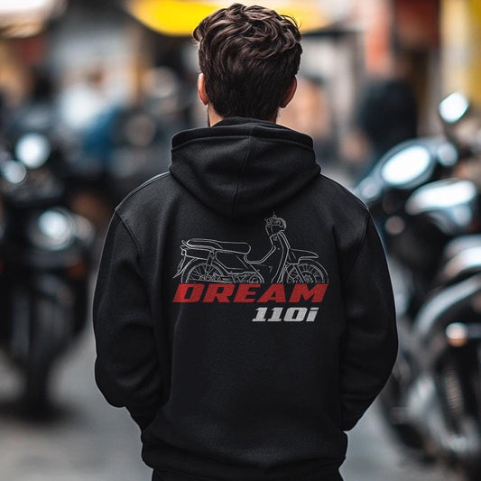 Honda Dream 110i Inspired Hoodie - Motorcycle Sweatshirt for Riders