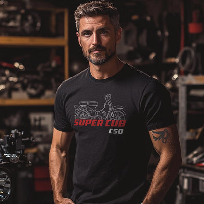 Honda Super Cub С50 Inspired T-Shirt - Motorcycle Tee Shirt for Riders