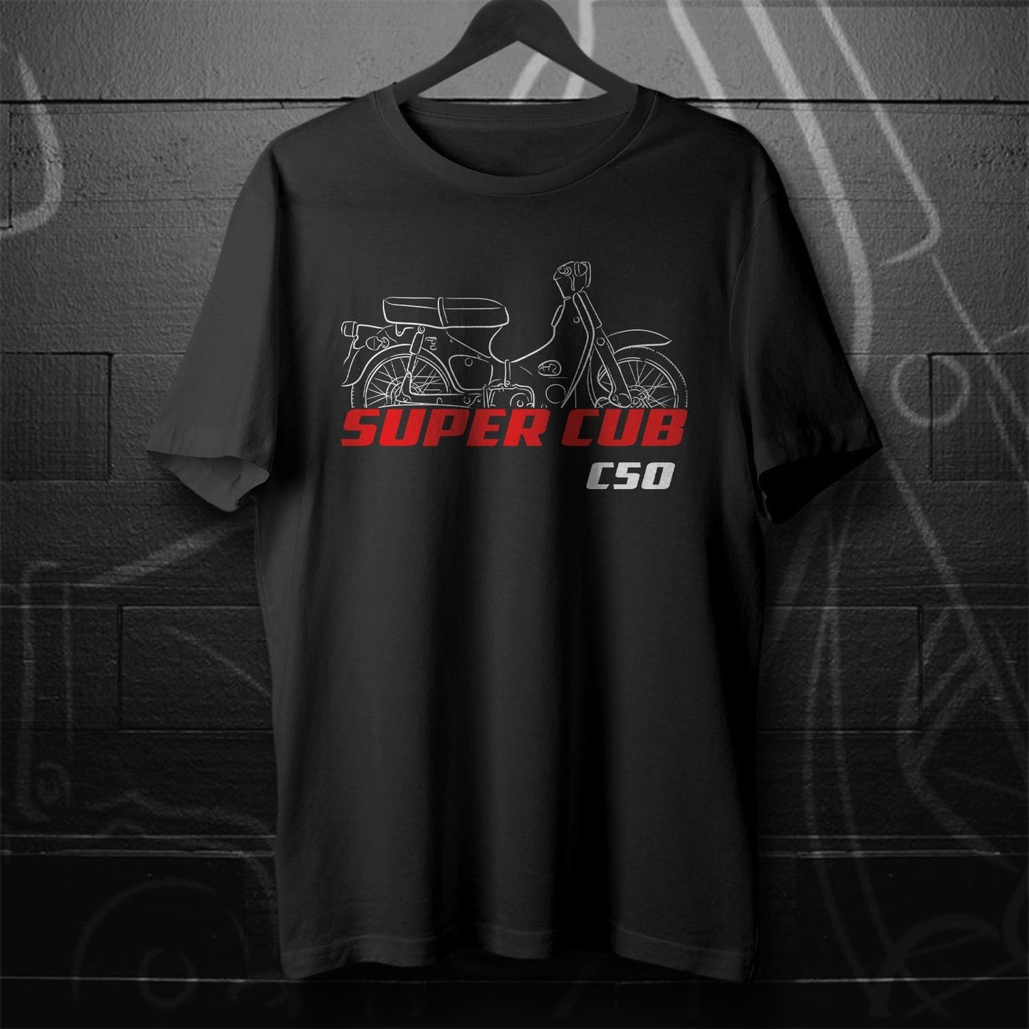 Honda Super Cub С50 Inspired T-Shirt - Motorcycle Tee Shirt for Riders