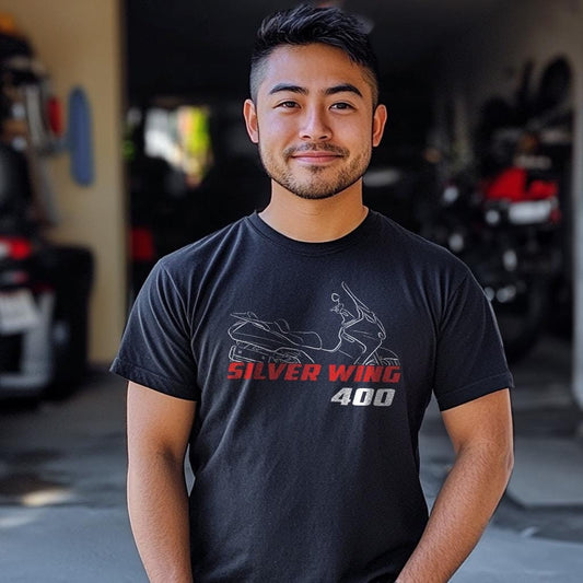 Honda Silver Wing 400 Inspired T-Shirt - Motorcycle Tee Shirt for Riders