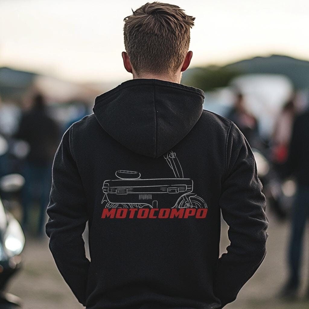 Honda Motocompo Inspired Hoodie - Motorcycle Sweatshirt for Riders