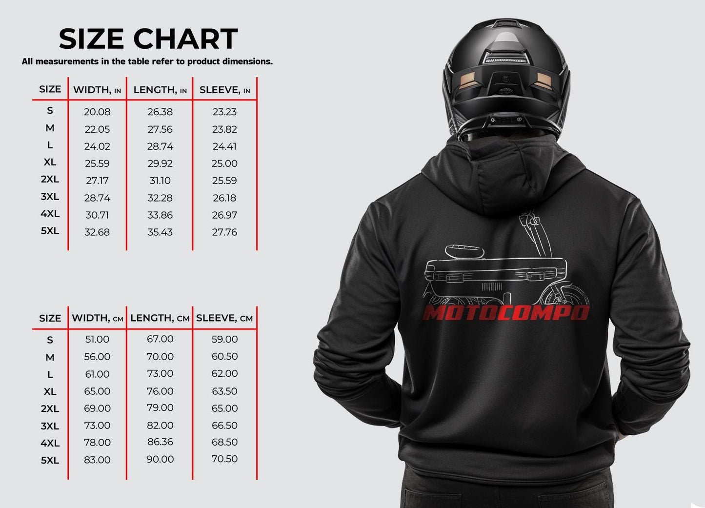 Honda Motocompo Inspired Hoodie - Motorcycle Sweatshirt for Riders