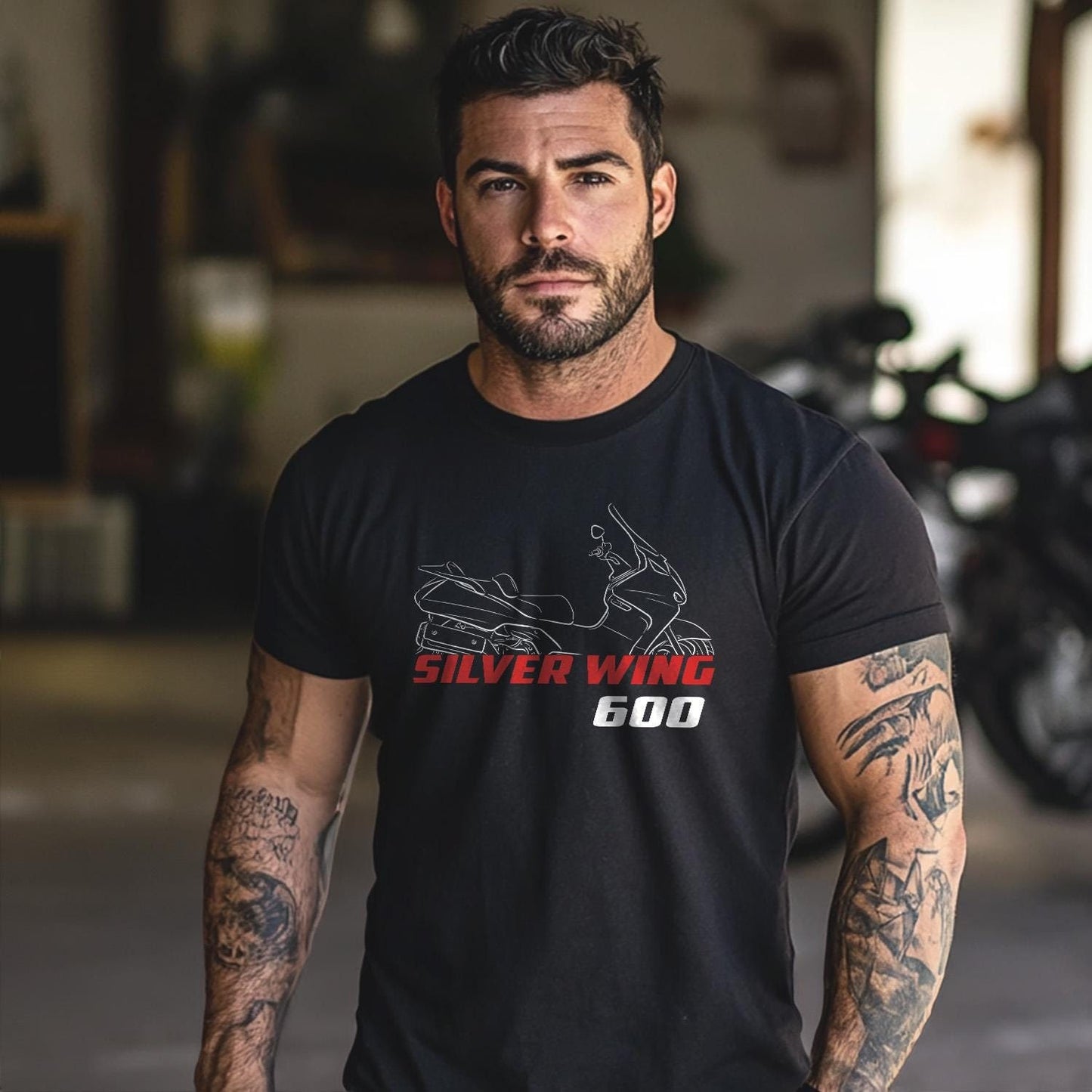 Honda Silver Wing 600 Inspired T-Shirt - Motorcycle Tee Shirt for Riders