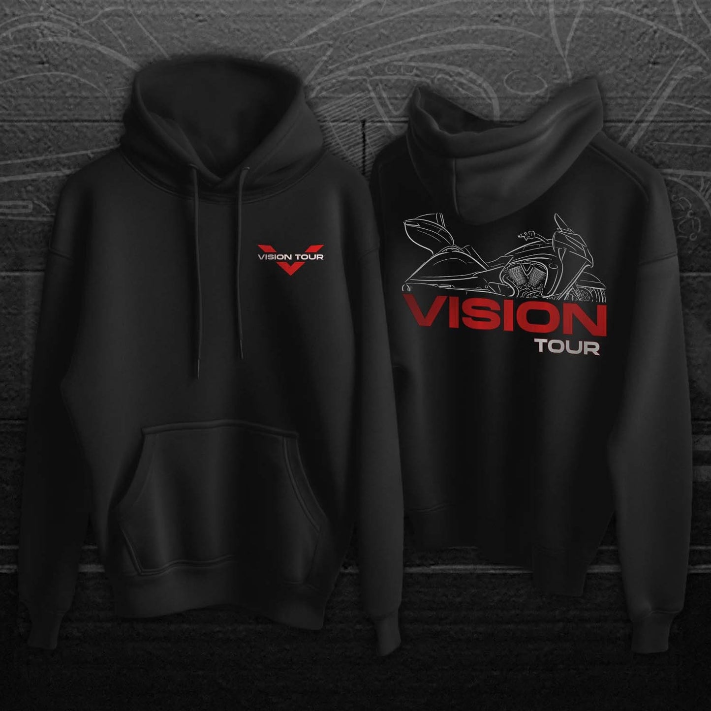 Victory Vision Tour Hoodie - Motorcycle Sweatshirt for Bikers