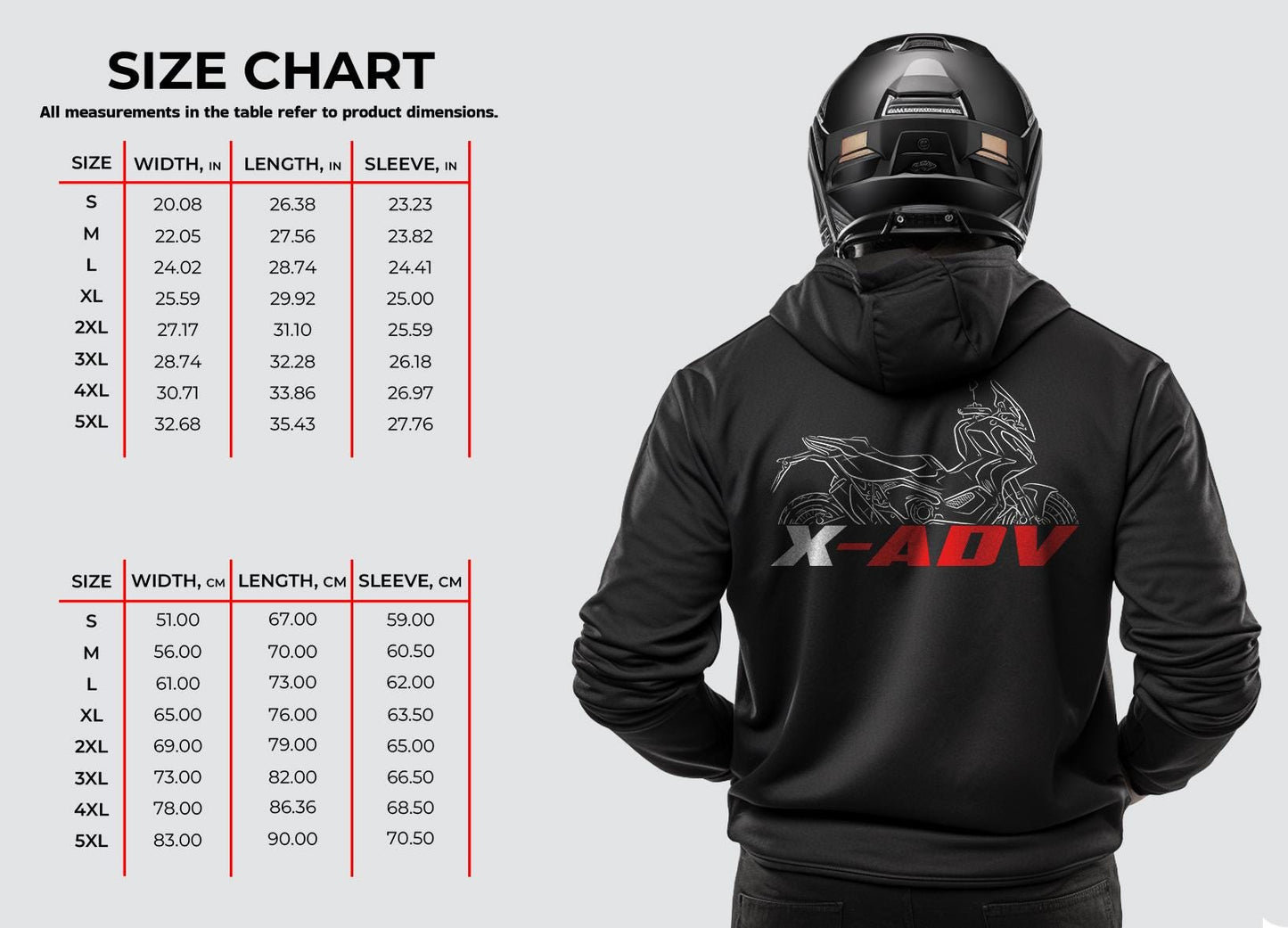 Honda X-ADV Inspired Hoodie - Motorcycle Sweatshirt for Riders