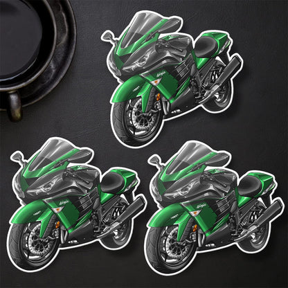 Kawasaki Ninja ZX-14R 2017-21 Stickers - Set of 3 Motorcycle Decals for Riders