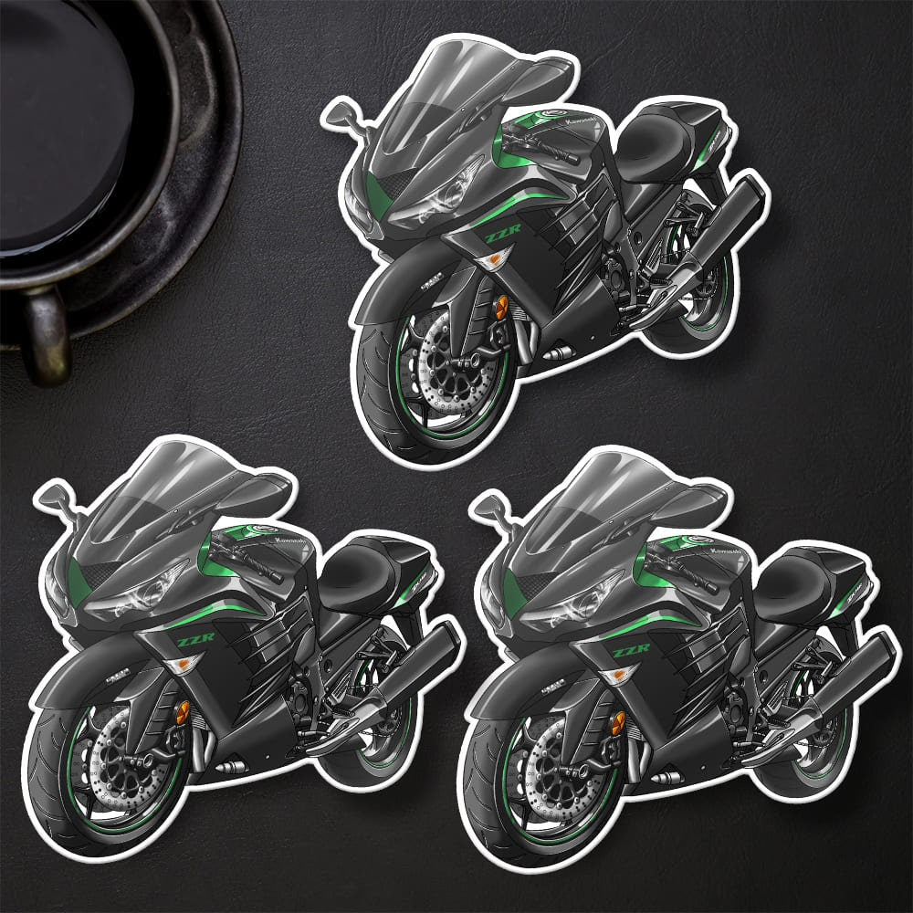 Kawasaki Ninja ZX-14R 2017-21 Stickers - Set of 3 Motorcycle Decals for Riders