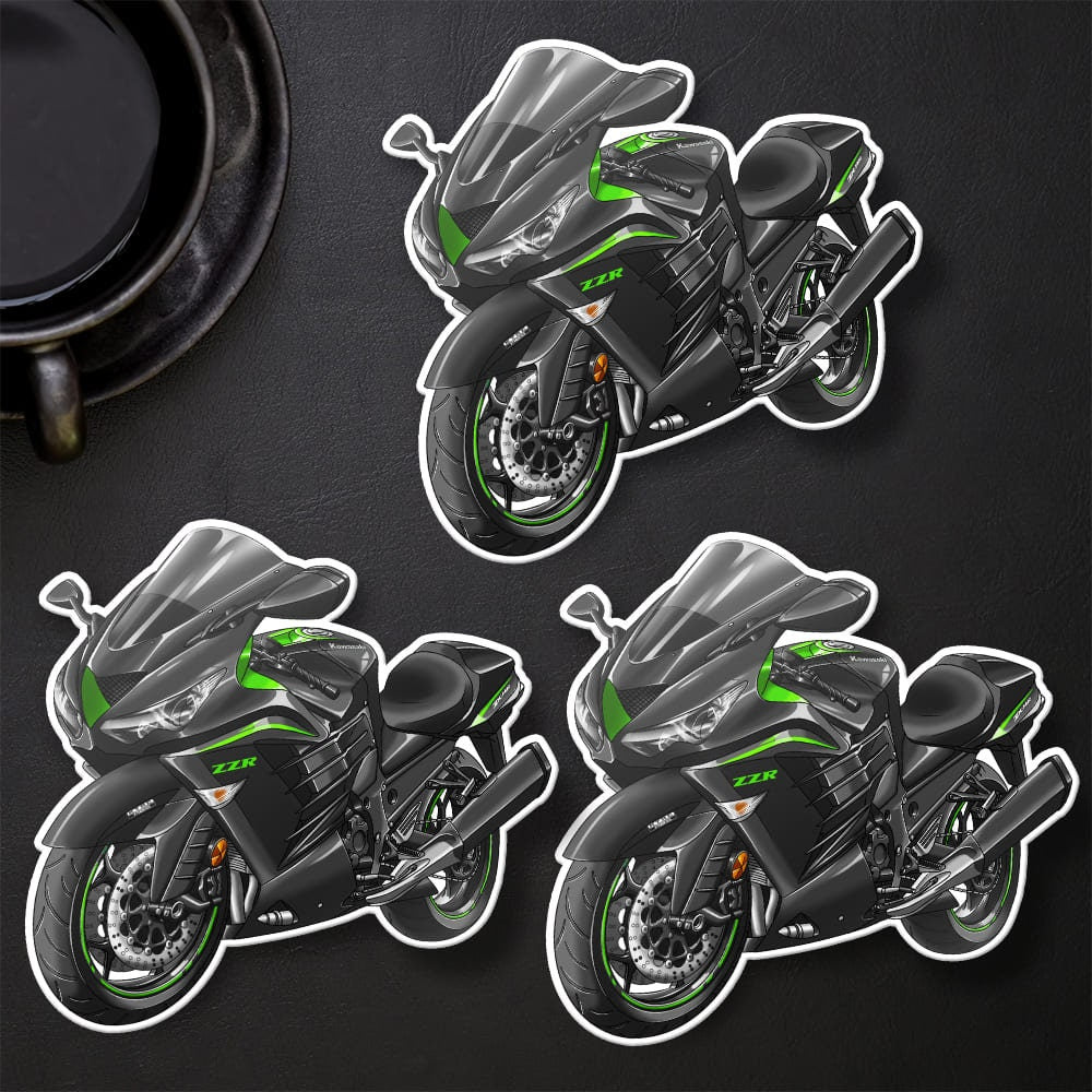 Kawasaki Ninja ZX-14R 2017-21 Stickers - Set of 3 Motorcycle Decals for Riders