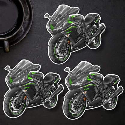 Kawasaki Ninja ZX-14R 2017-21 Stickers - Set of 3 Motorcycle Decals for Riders