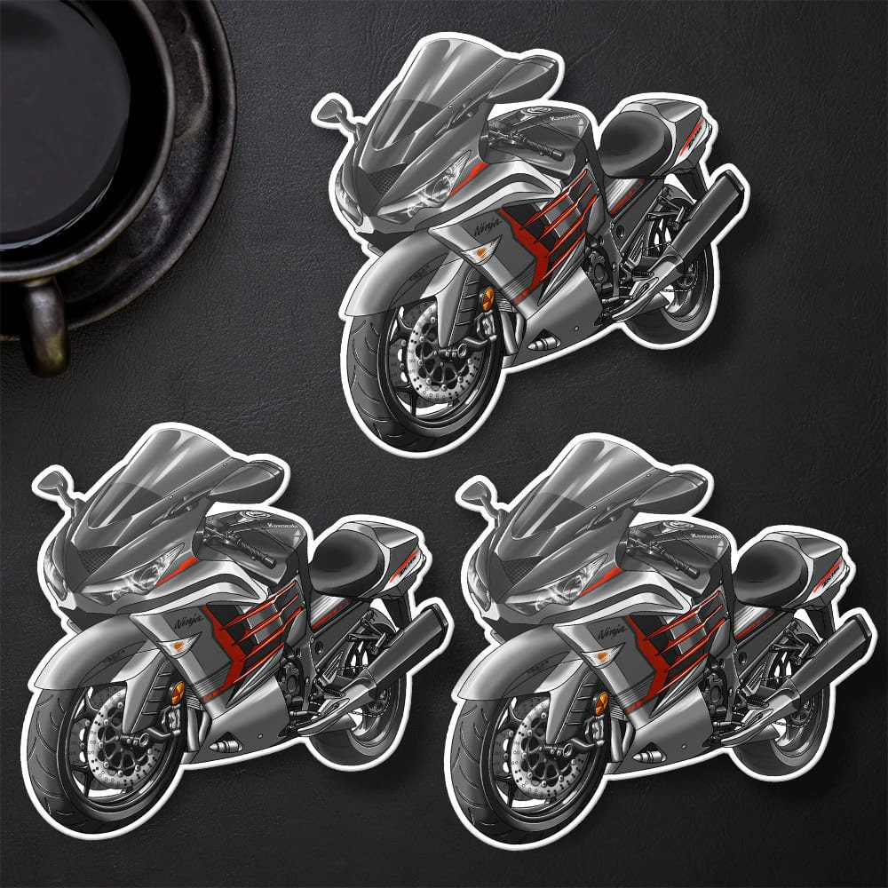 Kawasaki Ninja ZX-14R 2017-21 Stickers - Set of 3 Motorcycle Decals for Riders