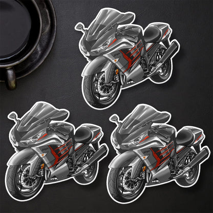 Kawasaki Ninja ZX-14R 2017-21 Stickers - Set of 3 Motorcycle Decals for Riders