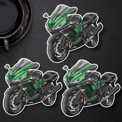 Kawasaki Ninja ZX-14R 2017-21 Stickers - Set of 3 Motorcycle Decals for Riders