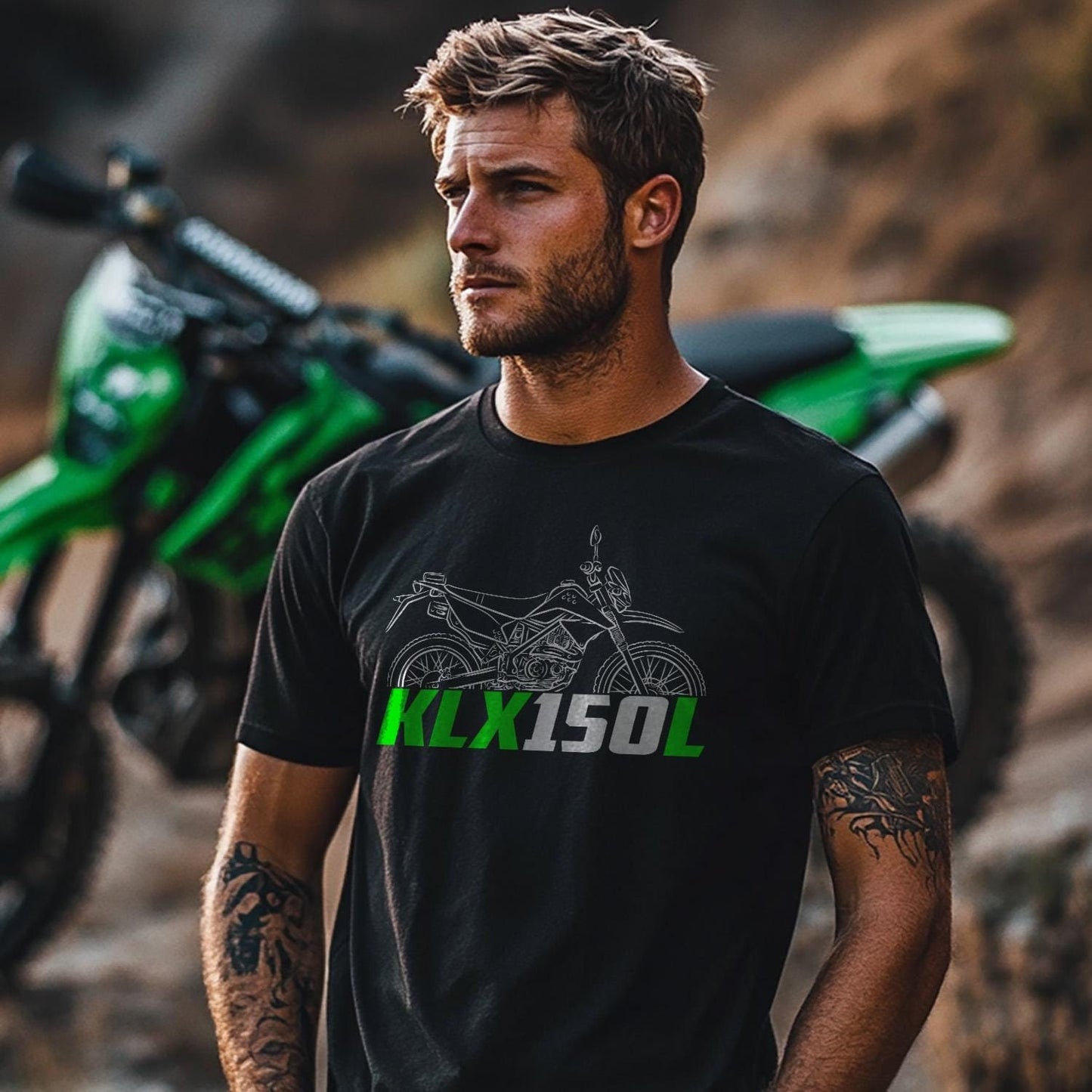 Kawasaki KLX150L Inspired T-Shirt - Motorcycle Tee Shirt for Riders