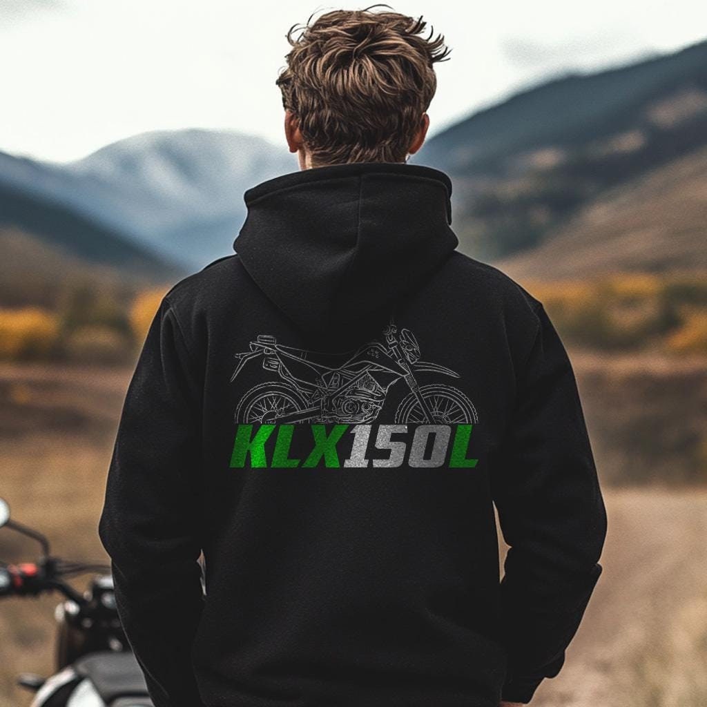 Kawasaki KLX150L Inspired Hoodie - Motorcycle Sweatshirt for Riders