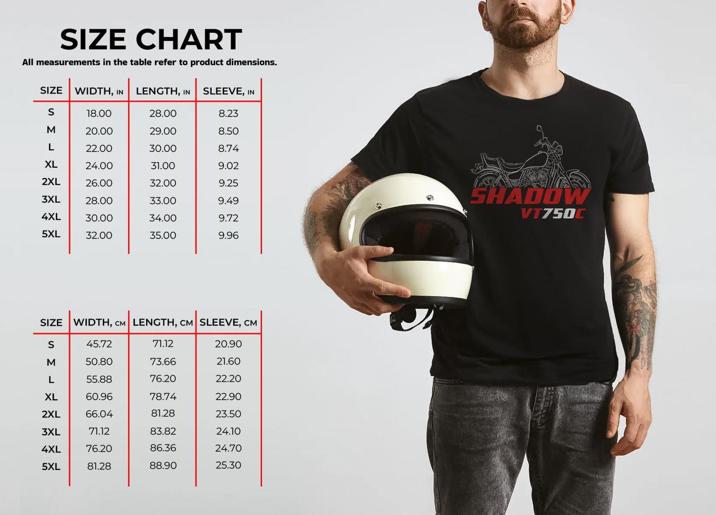 Honda VT750 Shadow | C | C2 | & C2B Inspired T-Shirt - Motorcycle Tee Shirt for Riders