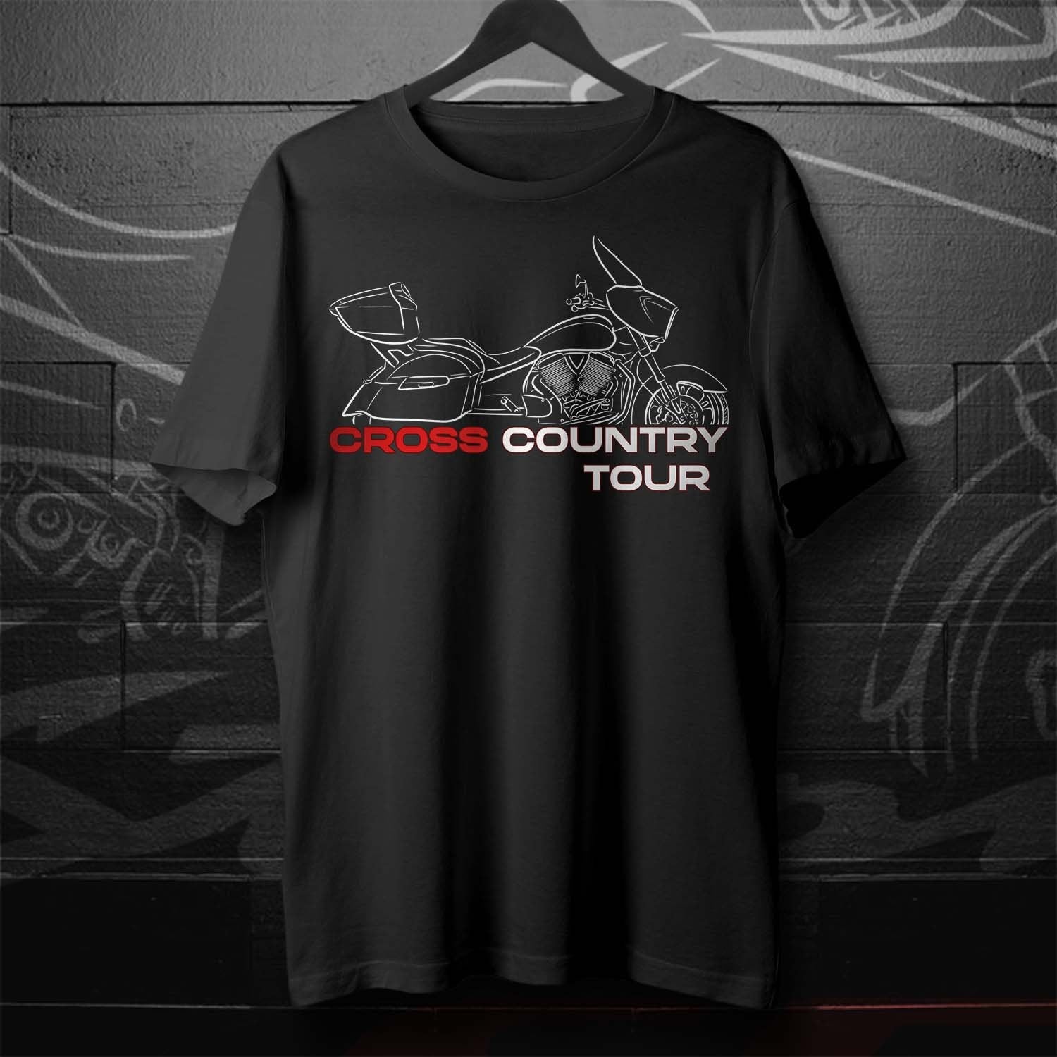 Victory Cross Country Tour T-Shirt - Motorcycle Tee Shirt for Bikers
