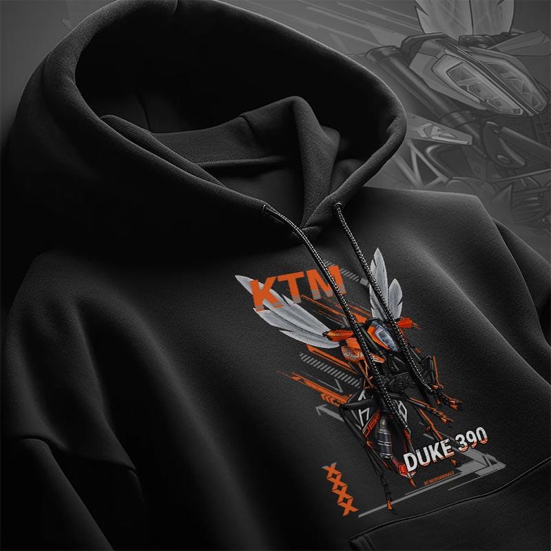 KTM Duke 390 Inspired Hoodie - Motorcycle Sweatshirt
