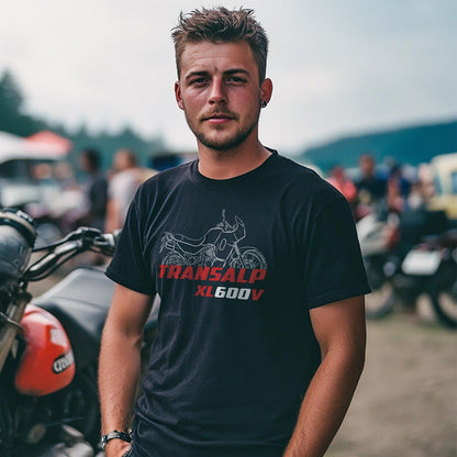 Honda XL600V Transalp Inspired T-Shirt - Motorcycle Tee Shirt for Riders