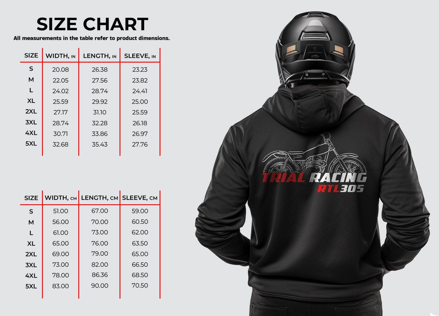 Honda RTL 305 Inspired Hoodie - Motorcycle Sweatshirt for Riders