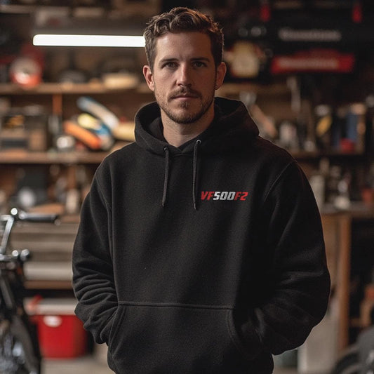 Honda VF500F2 Inspired Hoodie - Motorcycle Sweatshirt for Riders