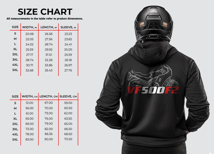 Honda VF500F2 Inspired Hoodie - Motorcycle Sweatshirt for Riders