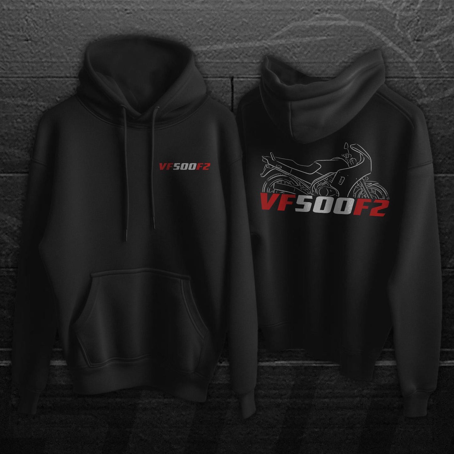 Honda VF500F2 Inspired Hoodie - Motorcycle Sweatshirt for Riders
