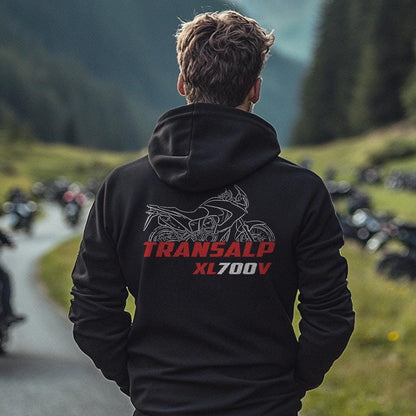 Honda XL700V Transalp Inspired Hoodie - Motorcycle Sweatshirt for Riders