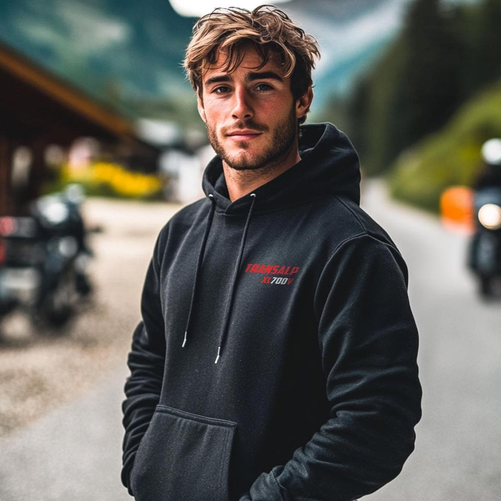 Honda XL700V Transalp Inspired Hoodie - Motorcycle Sweatshirt for Riders