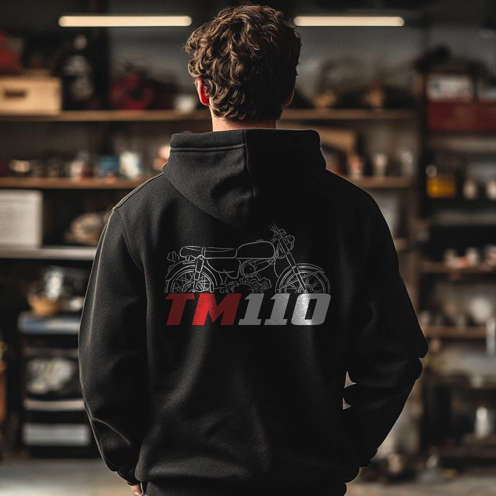 Honda TM 110 1976 - 1987 Inspired Hoodie - Motorcycle Sweatshirt for Riders