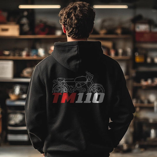 Honda TM 110 1976 - 1987 Inspired Hoodie - Motorcycle Sweatshirt for Riders