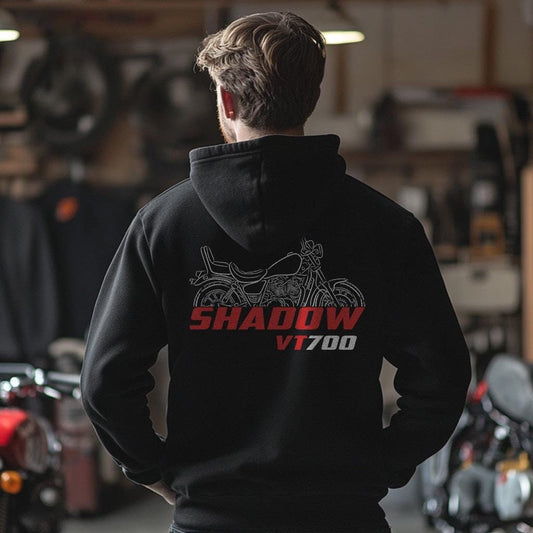 Honda VT700 Shadow 1984 - 1987 Inspired Hoodie - Motorcycle Sweatshirt for Riders