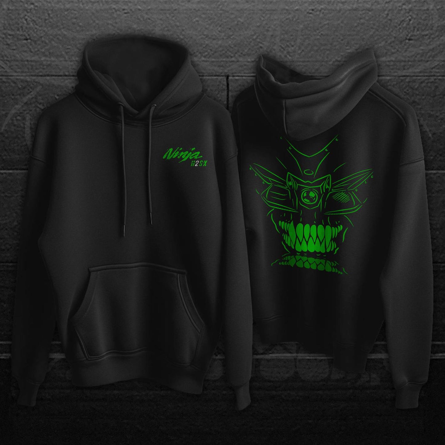 Kawasaki Ninja H2 SX Inspired Hoodie - Motorcycle Sweatshirt for Riders