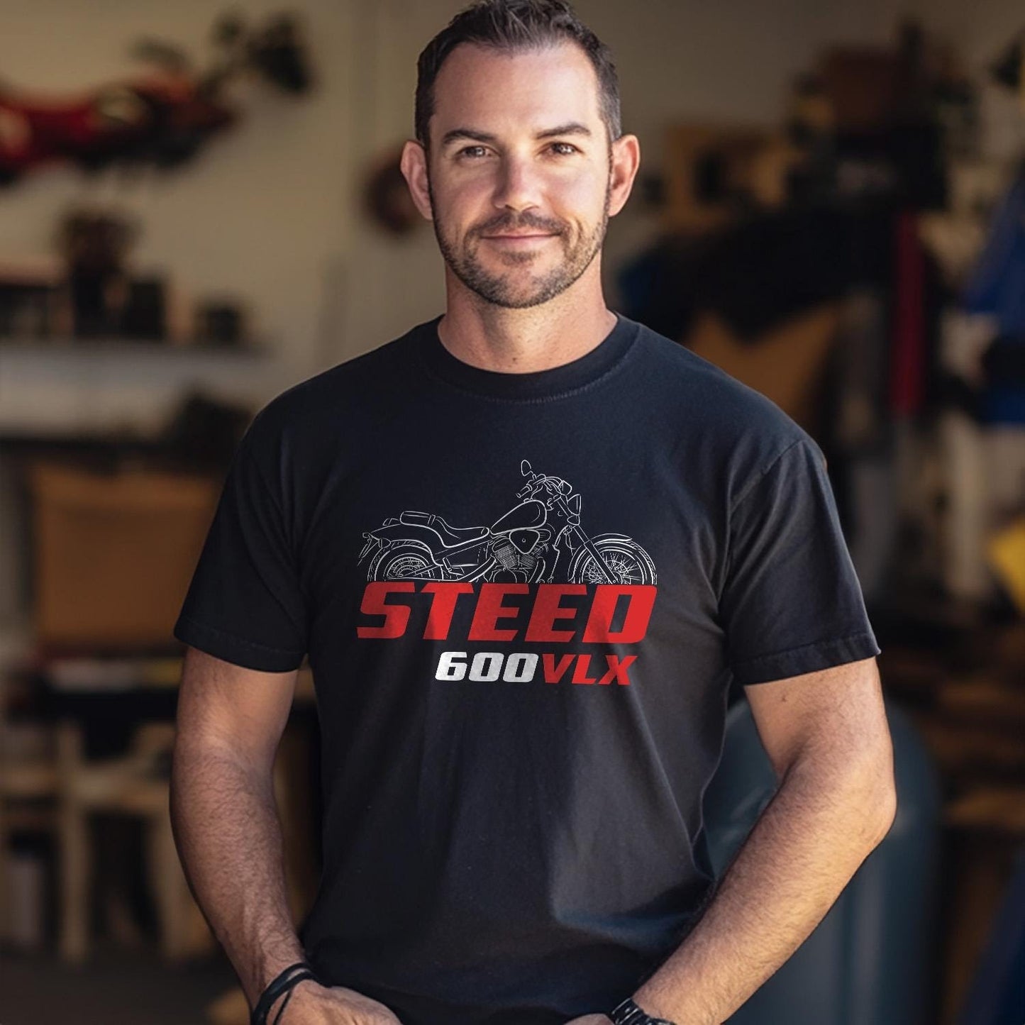 Honda Steed 600 VLX Inspired T-Shirt - Motorcycle Tee Shirt for Riders