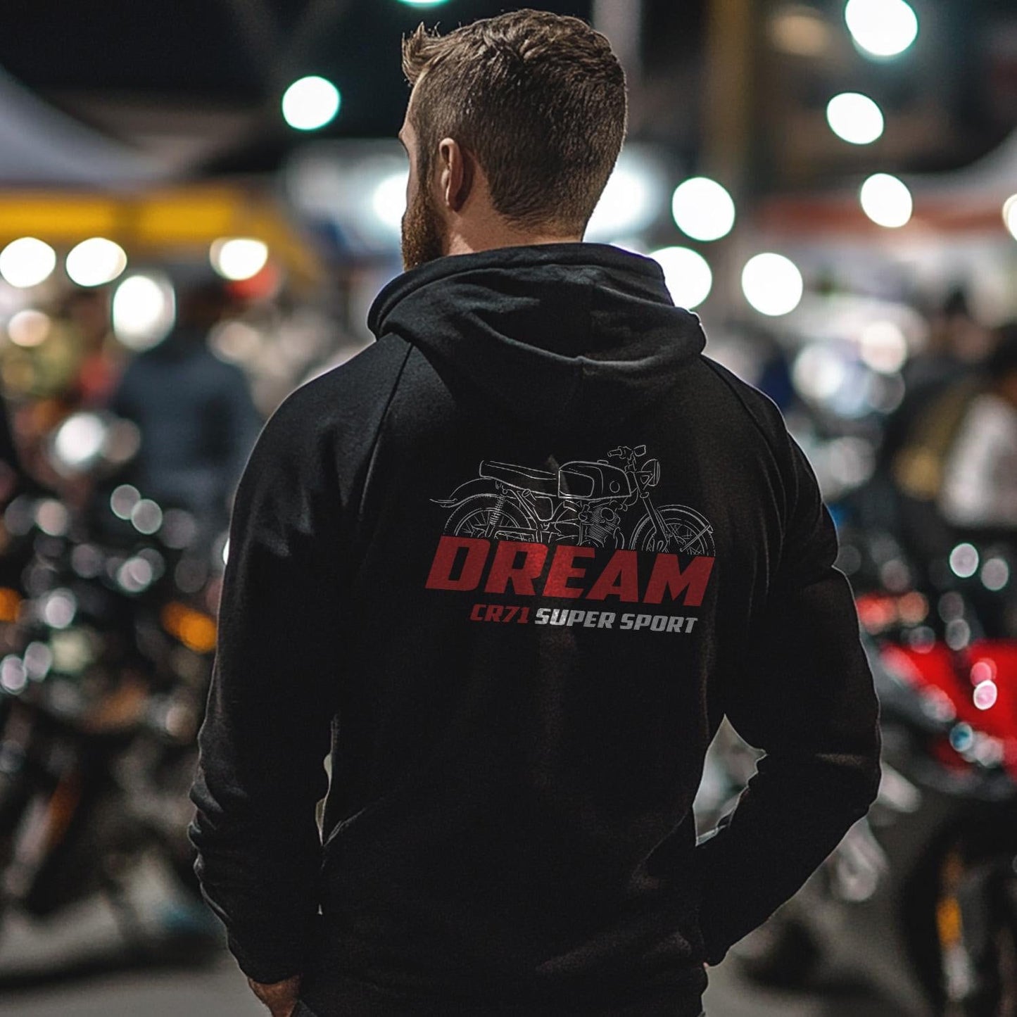 Honda Dream CR71 Super Sports 1959 Inspired Hoodie - Motorcycle Sweatshirt for Riders
