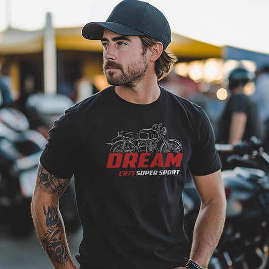 Honda Dream CR71 Super Sports 1959 Inspired T-Shirt - Motorcycle Tee Shirt for Riders