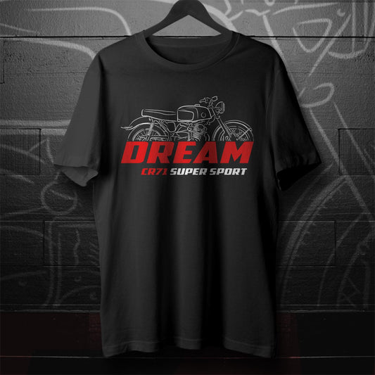 Honda Dream CR71 Super Sports 1959 Inspired T-Shirt - Motorcycle Tee Shirt for Riders