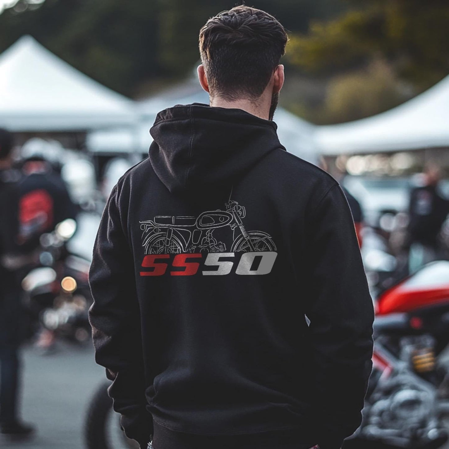 Honda SS50 Inspired Hoodie - Motorcycle Sweatshirt for Riders