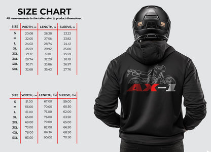 Honda AX-1 Inspired Hoodie - Motorcycle Sweatshirt for Riders