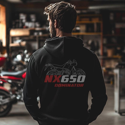 Honda NX650 Dominator Inspired Hoodie - Motorcycle Sweatshirt for Riders