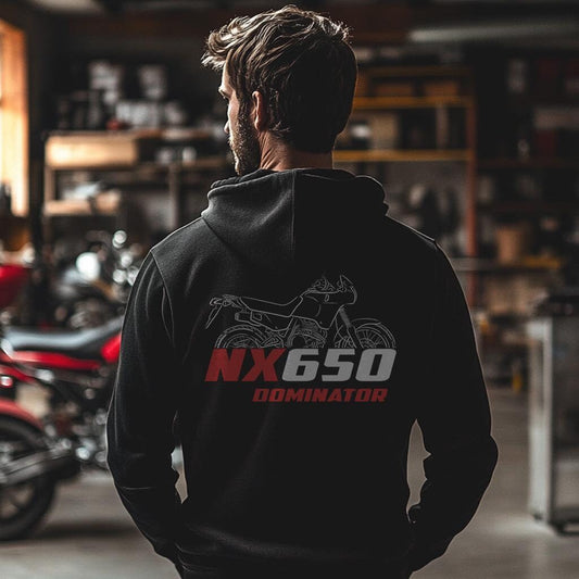 Honda NX650 Dominator Inspired Hoodie - Motorcycle Sweatshirt for Riders