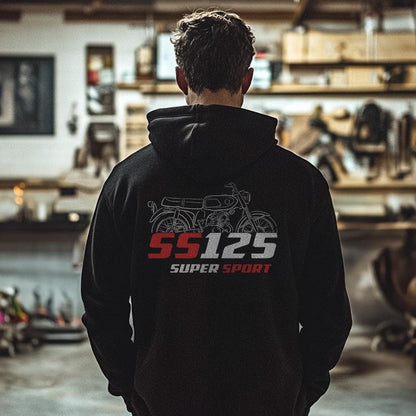 Honda SS125 A Super Sport Inspired Hoodie - Motorcycle Sweatshirt for Riders