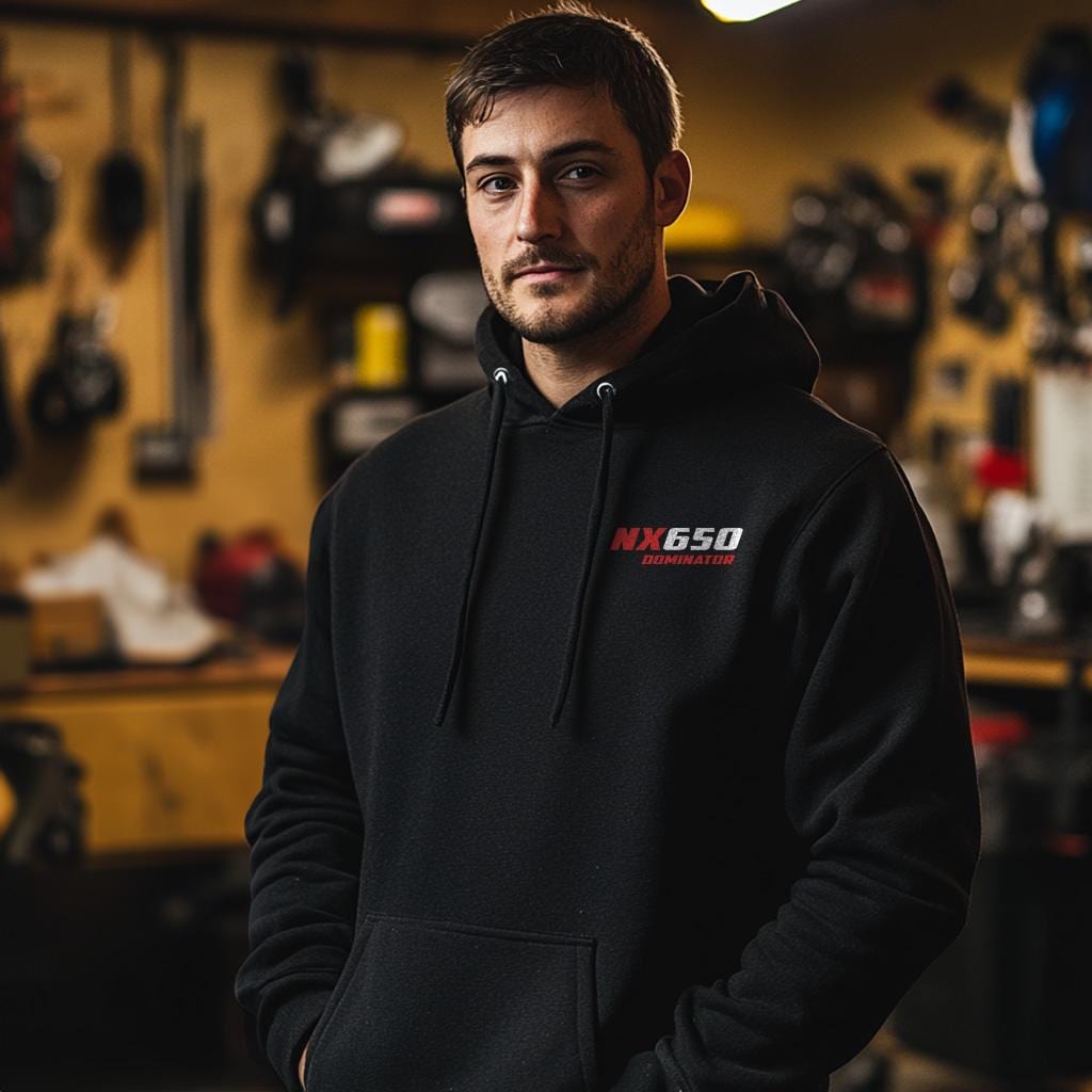 Honda NX650 Dominator Inspired Hoodie - Motorcycle Sweatshirt for Riders