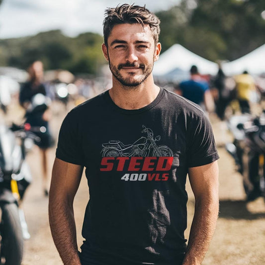 Honda Steed 400 VLS 1998 Inspired T-Shirt - Motorcycle Tee Shirt for Riders