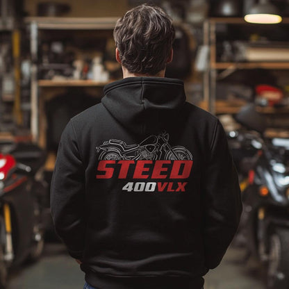Honda Steed 400 VLX Inspired Hoodie - Motorcycle Sweatshirt for Riders
